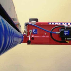 Air delivery system installation detail showing compressed air piping