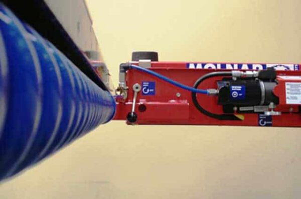 Air delivery system installation detail showing compressed air piping