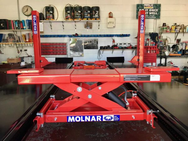 Micro 2000 jacking beam installed on SM450 4 post hoist