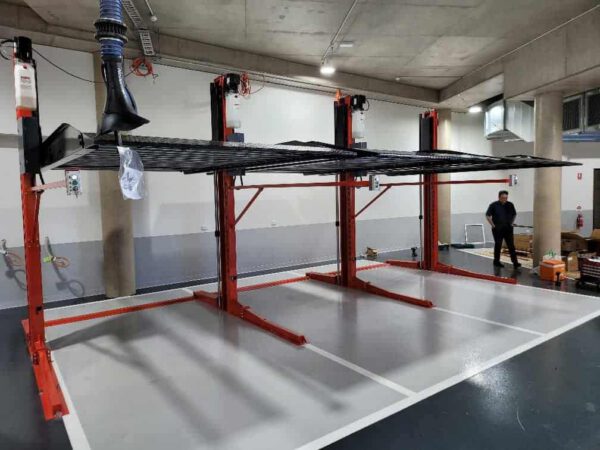 Laser 22CP multiple 2 car stackers in parking facility