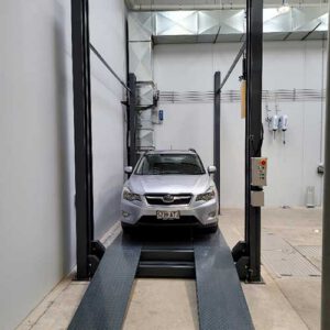 Laser 43CP 3 car stacker ground level view