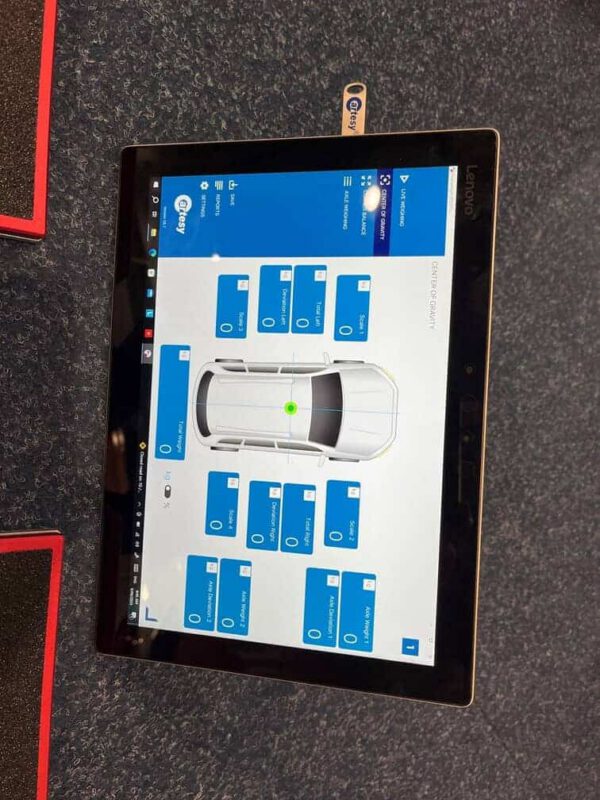 IFX car scales digital display showing weight readings