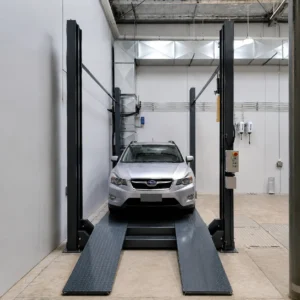 LASER-4.3 CP 3 car stacker ground level view